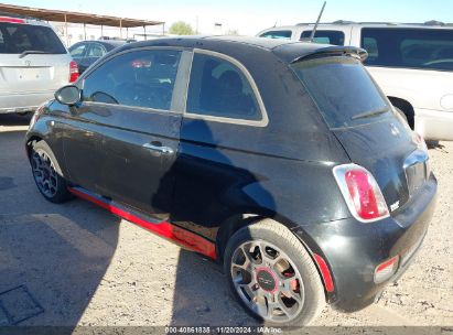 2012 FIAT 500 SPORT Black  Gasoline 3C3CFFBR0CT371097 photo #4