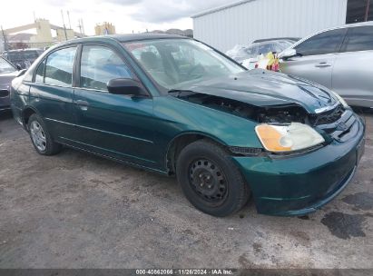 2001 HONDA CIVIC LX Green  Gasoline 2HGES16501H574475 photo #1