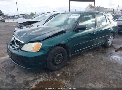 2001 HONDA CIVIC LX Green  Gasoline 2HGES16501H574475 photo #3