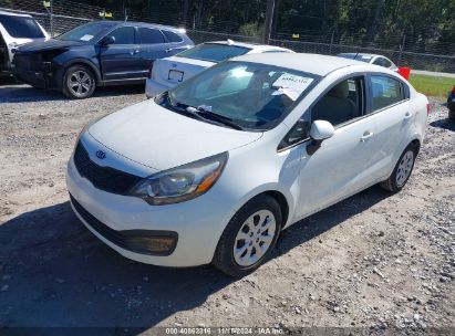 2013 KIA RIO LX White  Gasoline KNADM4A37D6110582 photo #3