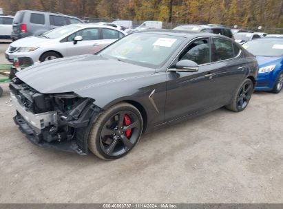 2019 GENESIS G70 3.3T ADVANCED Black  Gasoline KMTG34LE4KU012640 photo #3