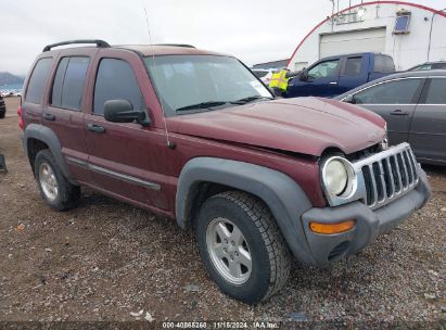 2002 JEEP LIBERTY SPORT Maroon  Gasoline 1J4GL48K22W138586 photo #1