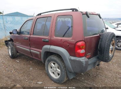 2002 JEEP LIBERTY SPORT Maroon  Gasoline 1J4GL48K22W138586 photo #4