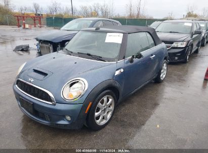 2010 MINI COOPER S Blue  Gasoline WMWMS3C55ATY08930 photo #3