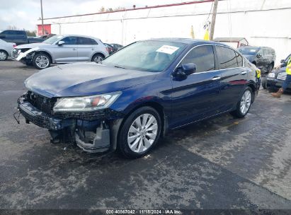 2015 HONDA ACCORD EX-L Blue  Gasoline 1HGCR2F84FA176081 photo #3