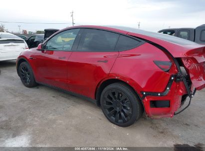 2024 TESLA MODEL Y LONG RANGE DUAL MOTOR ALL-WHEEL DRIVE Red  Electric 7SAYGAEE0RF017553 photo #4