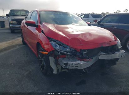 2019 HONDA CIVIC LX Red  Gasoline 2HGFC2F62KH544749 photo #1