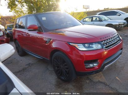 2015 LAND ROVER RANGE ROVER SPORT 3.0L V6 SUPERCHARGED HSE Red  Gasoline SALWR2VF0FA535673 photo #1