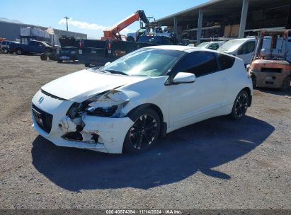 2014 HONDA CR-Z EX White  Hybrid JHMZF1C65ES002820 photo #3