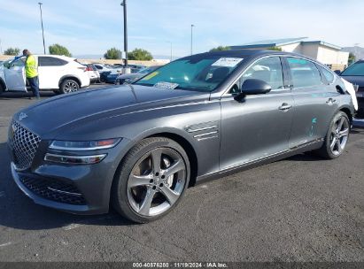 2021 GENESIS G80 3.5T AWD Gray  Gasoline KMTGC4SD0MU047655 photo #3