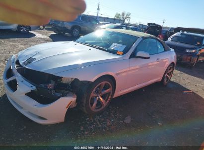 2010 BMW 650I White  Gasoline WBAEB5C50AC225777 photo #3