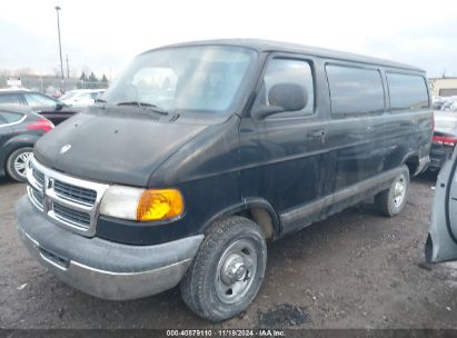 2001 DODGE RAM WAGON 2500 Black  Gasoline 2B4JB25Y81K532909 photo #3