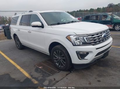 2021 FORD EXPEDITION LIMITED MAX White  Gasoline 1FMJK2AT0MEA25763 photo #1