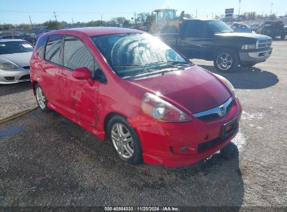 2007 HONDA FIT SPORT Red  gas JHMGD38697S040913 photo #1