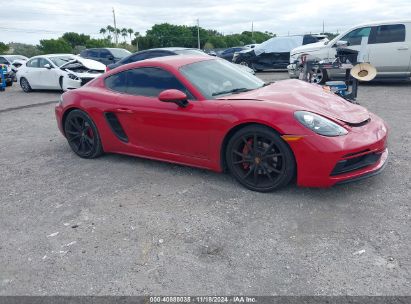 2018 PORSCHE 718 CAYMAN GTS Red  Gasoline WP0AB2A80JK279454 photo #1