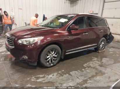 2013 INFINITI JX35 Maroon  Gasoline 5N1AL0MM3DC308451 photo #3