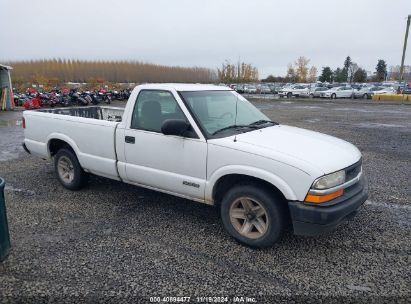 2001 CHEVROLET S-10 White  Gasoline 1GCCS14W018166811 photo #1