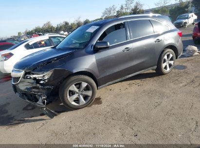 2014 ACURA MDX Gray  Gasoline 5FRYD4H29EB017276 photo #3