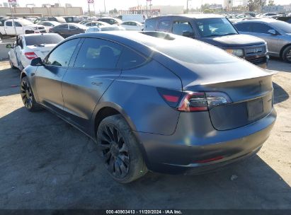 2022 TESLA MODEL 3 PERFORMANCE DUAL MOTOR ALL-WHEEL DRIVE Gray  Electric 5YJ3E1EC0NF248295 photo #4