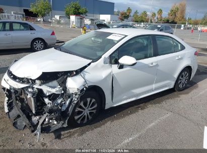 2022 TOYOTA COROLLA HYBRID LE White  Hybrid JTDEAMDE9N3001007 photo #3