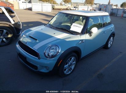 2013 MINI HARDTOP COOPER S Light Blue  Gasoline WMWSV3C57DT390552 photo #3