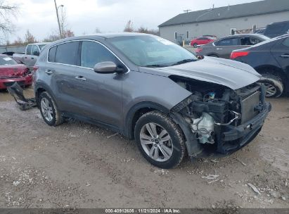 2018 KIA SPORTAGE LX Gray  Gasoline KNDPM3AC9J7475491 photo #1