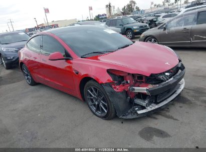 2022 TESLA MODEL 3 LONG RANGE DUAL MOTOR ALL-WHEEL DRIVE Red  Electric 5YJ3E1EB6NF138729 photo #1