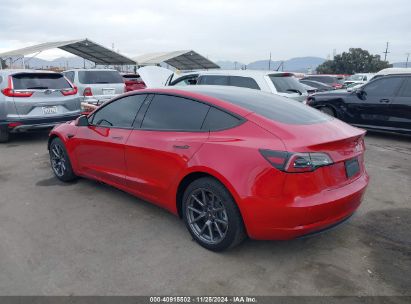 2022 TESLA MODEL 3 LONG RANGE DUAL MOTOR ALL-WHEEL DRIVE Red  Electric 5YJ3E1EB6NF138729 photo #4