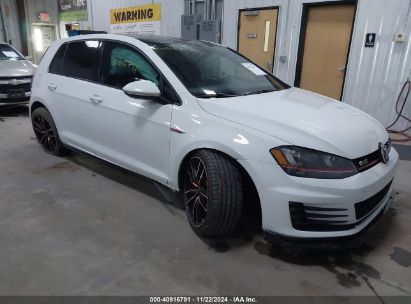 2016 VOLKSWAGEN GOLF GTI SE 4-DOOR White  Gasoline 3VW4T7AU8GM025073 photo #1