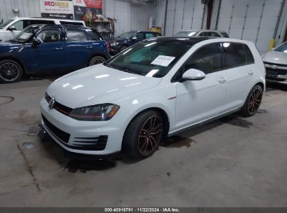 2016 VOLKSWAGEN GOLF GTI SE 4-DOOR White  Gasoline 3VW4T7AU8GM025073 photo #3