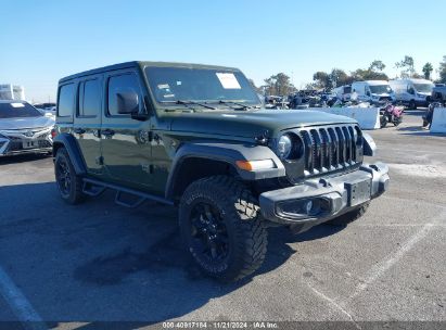 2022 JEEP WRANGLER UNLIMITED WILLYS 4X4 Green  Gasoline 1C4HJXDG5NW113205 photo #1