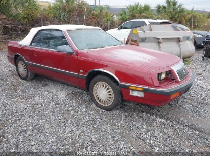 1990 CHRYSLER LEBARON PREMIUM Burgundy  Gasoline 1C3XJ5532LG464743 photo #1