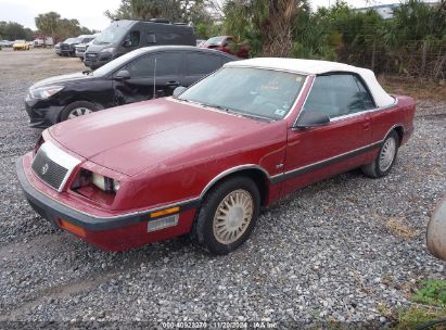 1990 CHRYSLER LEBARON PREMIUM Burgundy  Gasoline 1C3XJ5532LG464743 photo #3