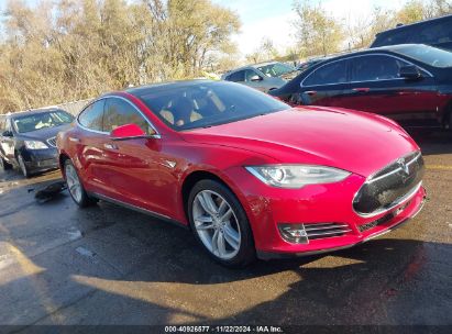 2015 TESLA MODEL S 70D/85D/P85D Red  Electric 5YJSA1E21FF102861 photo #1