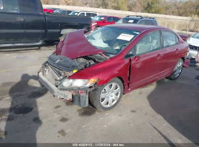 2010 HONDA CIVIC LX Red  Gasoline 2HGFA1F58AH511969 photo #3