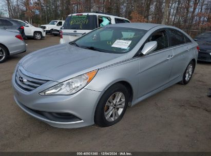 2014 HYUNDAI SONATA GLS Silver  Gasoline 5NPEB4AC0EH910368 photo #3