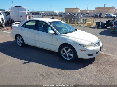 2005 MAZDA MAZDA6 I BASE White  Gasoline 1YVFP80C055M61573 photo #1