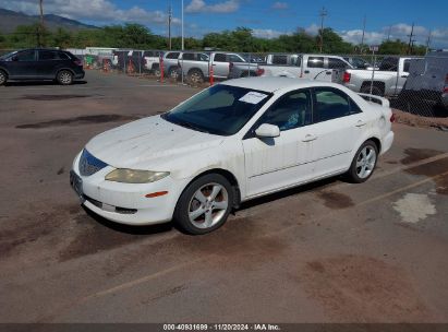 2005 MAZDA MAZDA6 I BASE White  Gasoline 1YVFP80C055M61573 photo #3