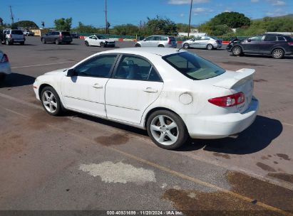 2005 MAZDA MAZDA6 I BASE White  Gasoline 1YVFP80C055M61573 photo #4