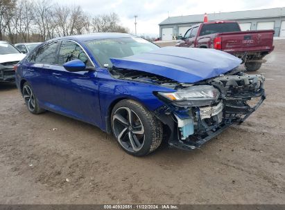 2019 HONDA ACCORD SPORT Blue  Gasoline 1HGCV1F30KA140120 photo #1