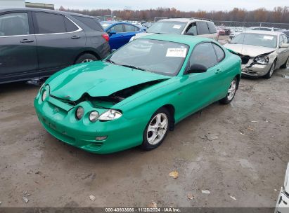 2000 HYUNDAI TIBURON BASE PKG 1, 2   5/BASE PKG 3   4 Green  Gasoline KMHJG25F2YU198623 photo #3