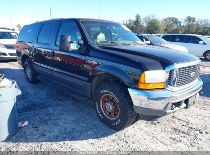 2001 FORD EXCURSION XLT Black  Gasoline 1FMNU40L31EB63821 photo #1