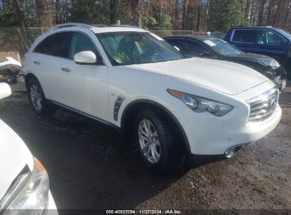 2015 INFINITI QX70 White  Gasoline JN8CS1MU1FM382037 photo #1