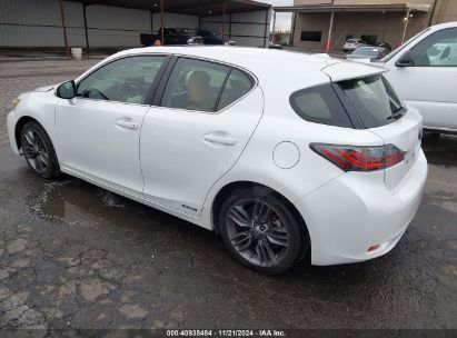 2013 LEXUS CT 200H White  Hybrid JTHKD5BH4D2149694 photo #4