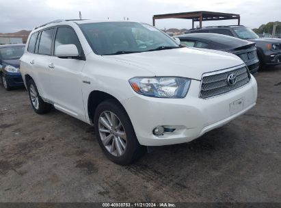 2010 TOYOTA HIGHLANDER HYBRID LIMITED V6 White  Hybrid JTEJW3EH2A2039032 photo #1