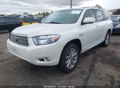 2010 TOYOTA HIGHLANDER HYBRID LIMITED V6 White  Hybrid JTEJW3EH2A2039032 photo #3