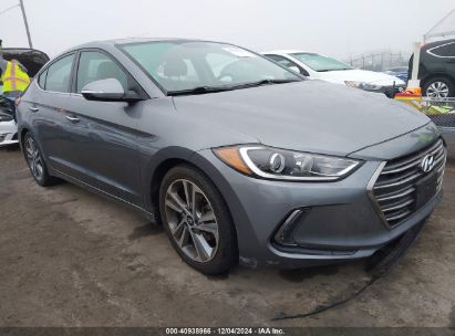 2017 HYUNDAI ELANTRA LIMITED Gray  Gasoline KMHD84LF2HU127558 photo #1