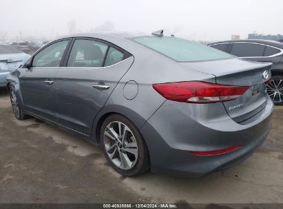 2017 HYUNDAI ELANTRA LIMITED Gray  Gasoline KMHD84LF2HU127558 photo #4