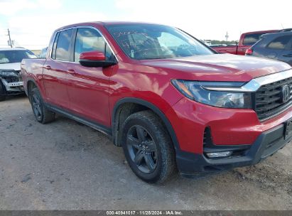 2023 HONDA RIDGELINE RTL Red  Gasoline 5FPYK3F59PB012801 photo #1