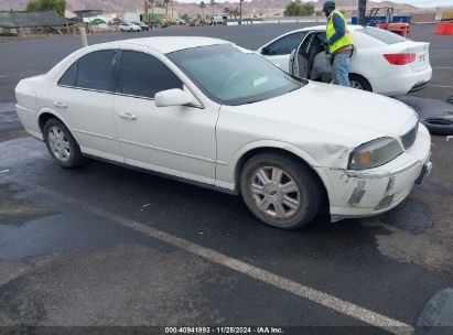 2004 LINCOLN LS V6 White  Gasoline 1LNHM86S14Y642552 photo #1